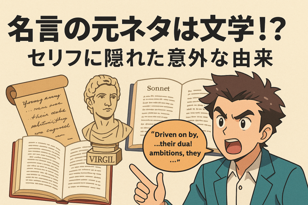 名言の元ネタは文学！？セリフに隠れた意外な由来