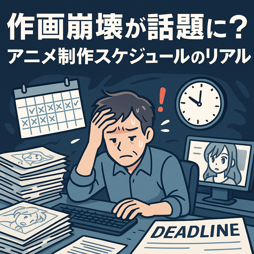 作画崩壊が話題に？アニメ制作スケジュールのリアルを徹底解説【業界の裏側と対策も紹介】